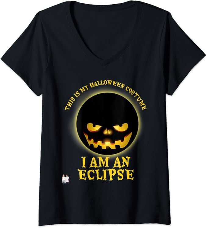 Womens Halloween shirt eclipse costume VNeck TShirt Clothing Womens Halloween shirt eclipse costume VNeck TShirt Clothing