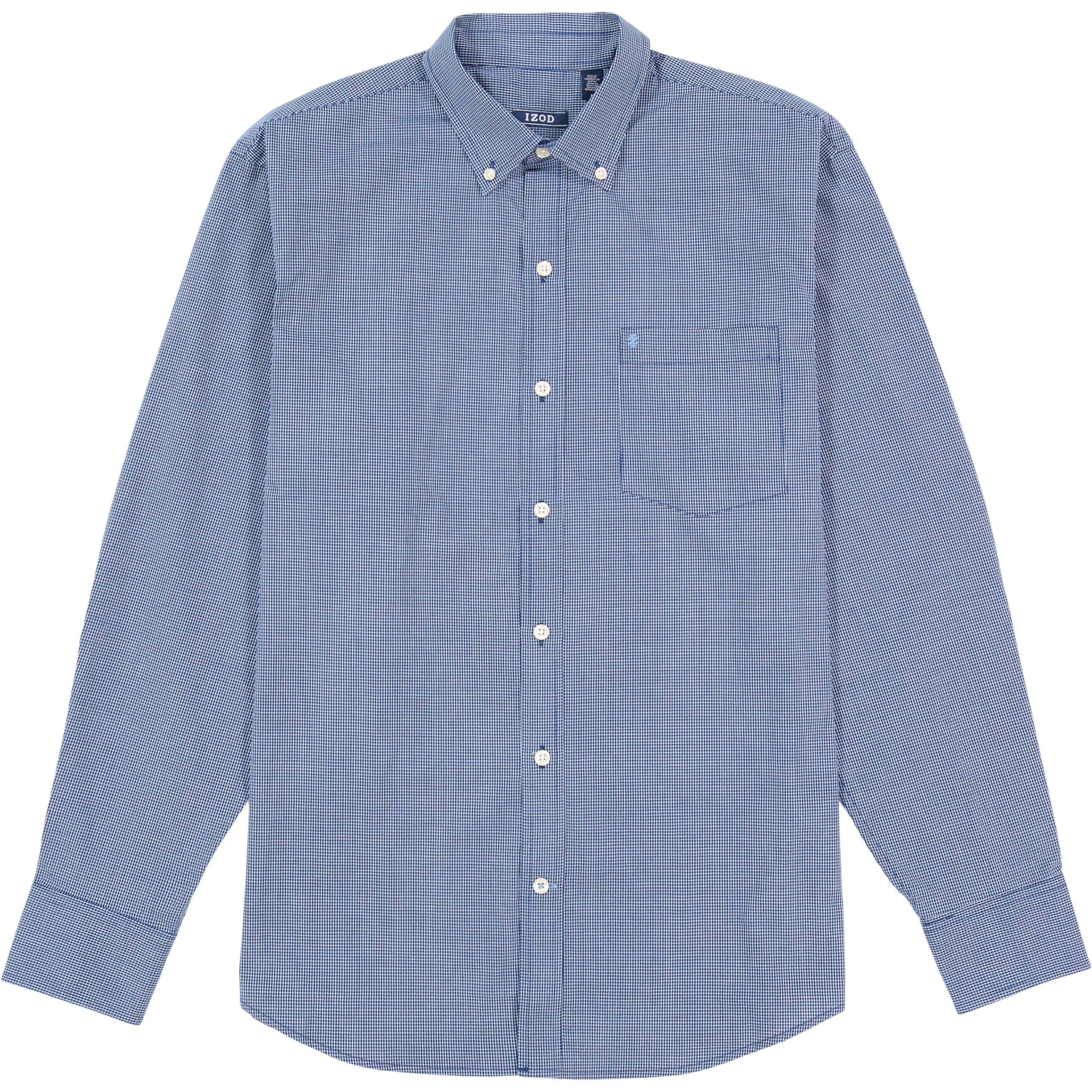 Izod Koszula na guziki Mężczyźni Big And Tall Essential Check Long Sleeve Shirt