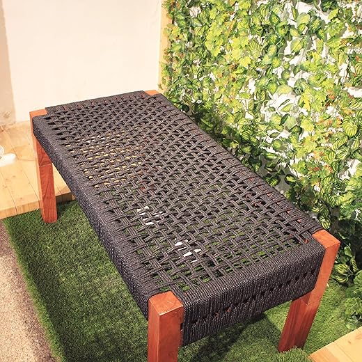 Azuka Natural Wooden Rope Bench