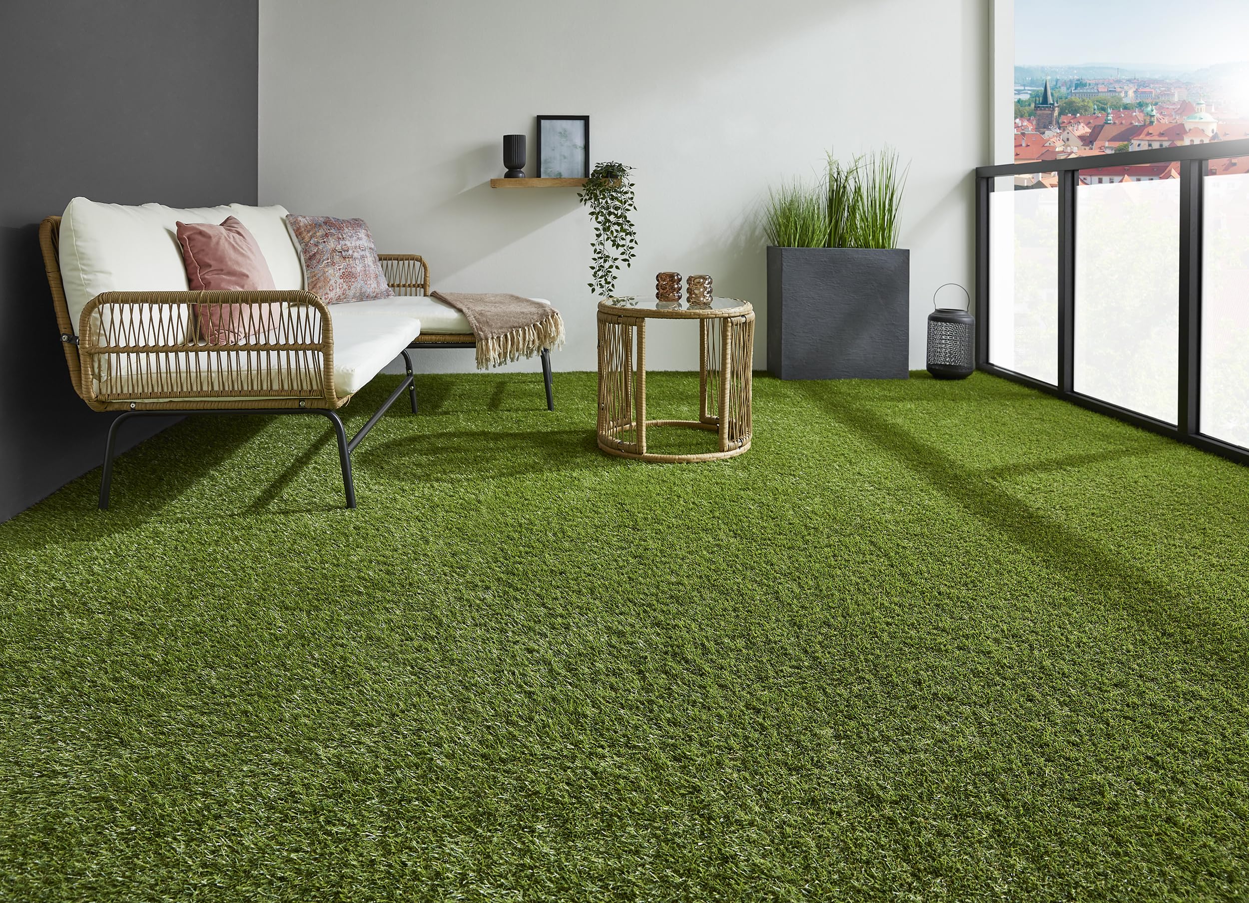 andiamo Premium Kunstrasen Koh Samui – 30 mm Rasenteppich, UV-beständig & wetterfest, natürlich wirkender Outdoor-Kunstrasen mit Drainage für Garten, Balkon & Terrasse, 200 x 300 cm
