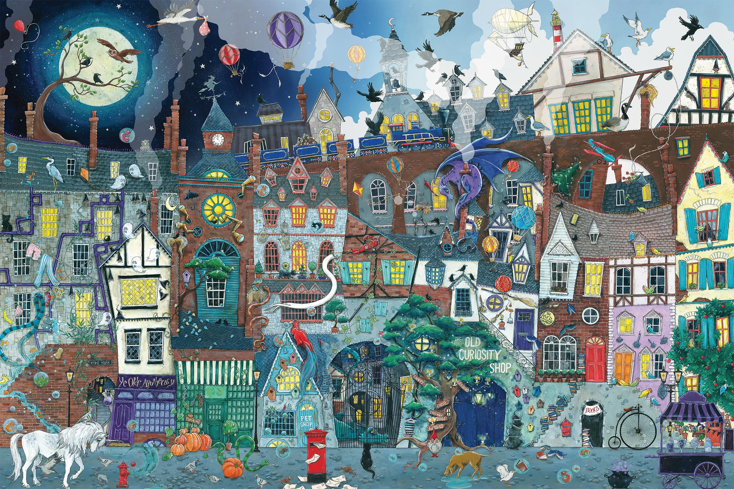 Ravensburger Puzzle 17399 - Die Fantastische Straße - 5000 Teile Puzzle, liebevoll illustriertes Fantasy-Puzzle für Erwachsene und Kinder ab 14 Jahren