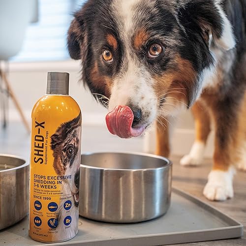 Miniatura 10 de Shed-X Suplemento diario líquido para perros 100 natural elimina el exceso de desprendimiento de perros con suplemento diario de ácidos grasos
