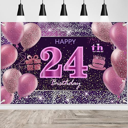 Vista 161 de IMISI Decoraciones de cumpleaños número 19 para niñas, pancarta rosa de feliz cumpleaños para telón de fondo de fiesta
