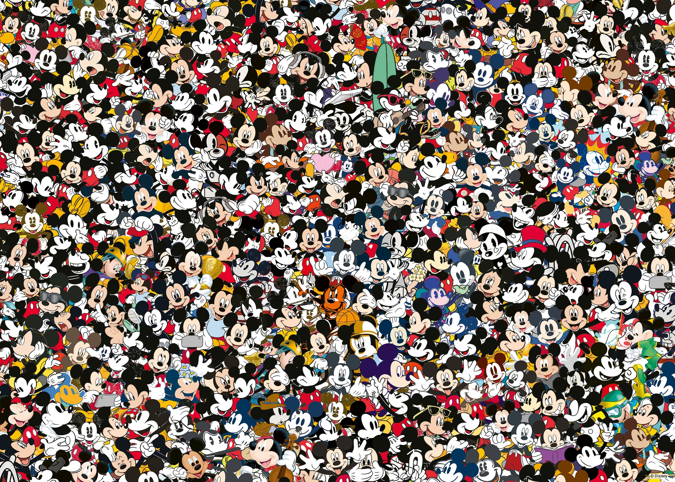 Ravensburger 12000529 - Mickey Challenge - 1000 pieces jigsaw puzzle – Puzzle for adults and kids age 14 years up, disney jigsaw, disney gifts
