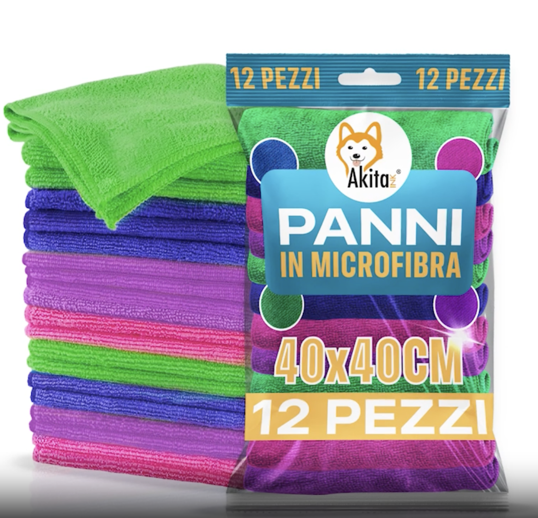 Set 2 Panni Microfibra Per Vetri Auto - 40x40 Cm, Senza Pelucchi, Per Parabrezza E Finestrini - Foto 5