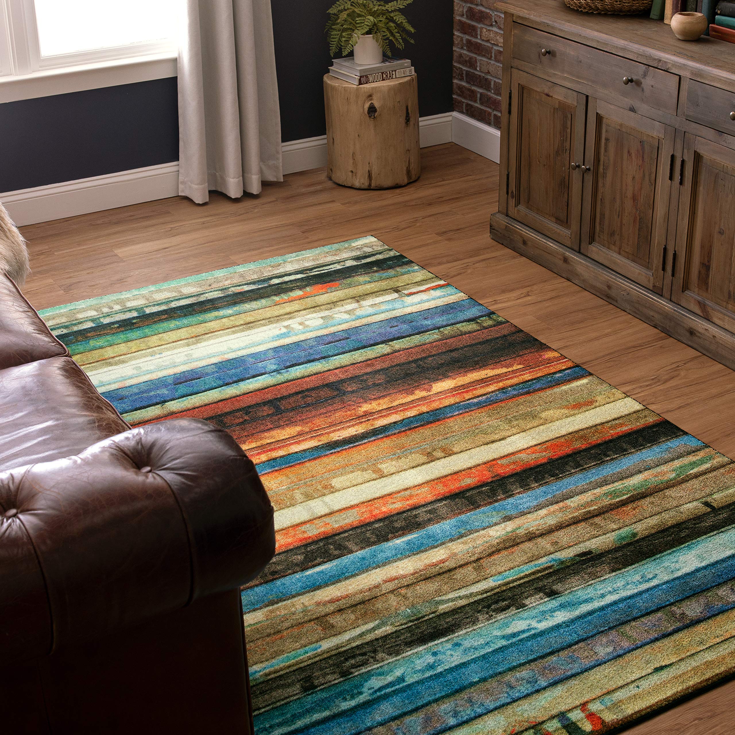 Mohawk Home Artist Stripe Multi Striped (8' X 10') Area Rug for sale