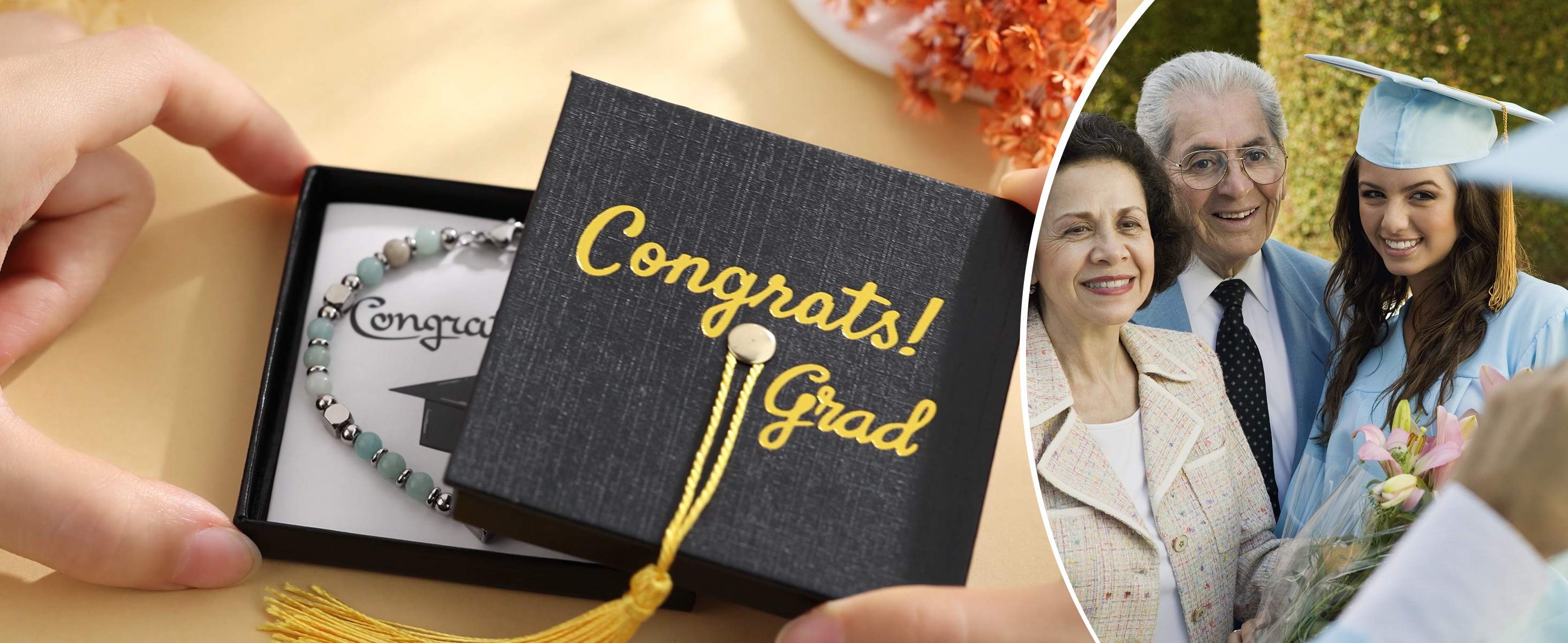 TONY & SANDY 2026 Graduation Gifts for Her, Graduation Bracelets for Women Girls Middle High School College Graduates