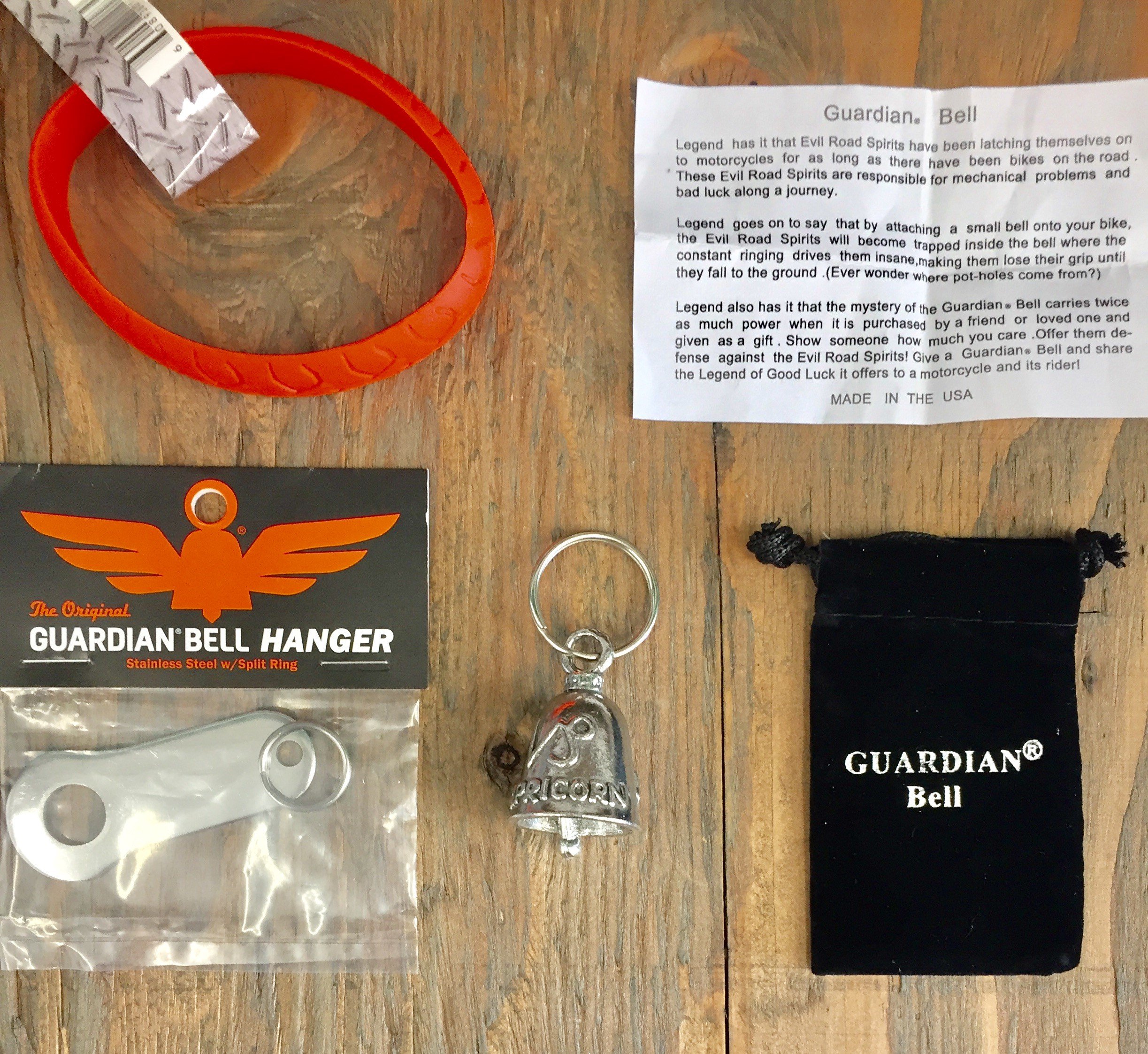 Guardian Bell CAPRICORN ZODIAK COMPLETE MOTORCYCLE KIT W/HANGER & WRISTBAND