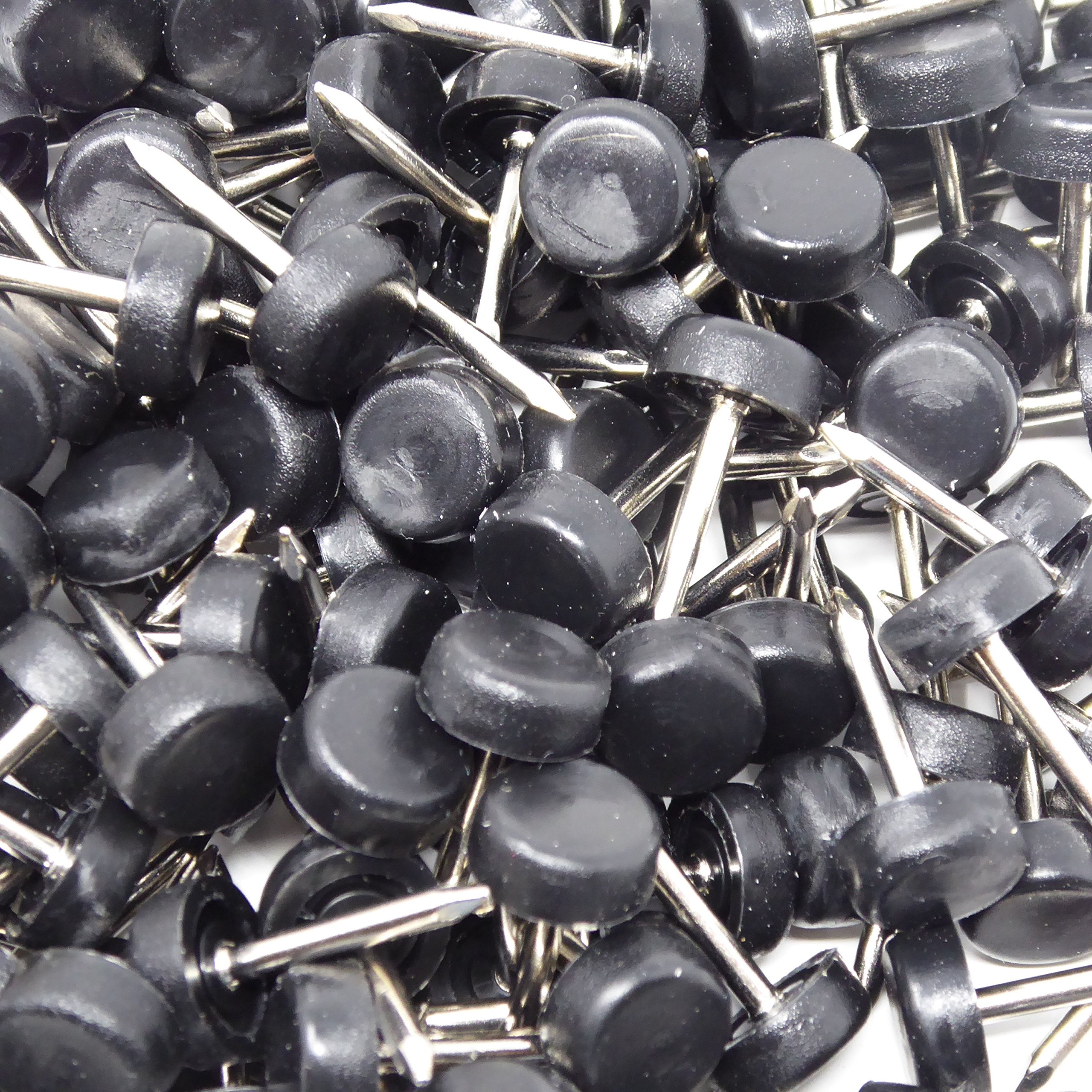 Adsamm® / 32 X Patins Glisseurs En Plastique Avec Clou/noirs