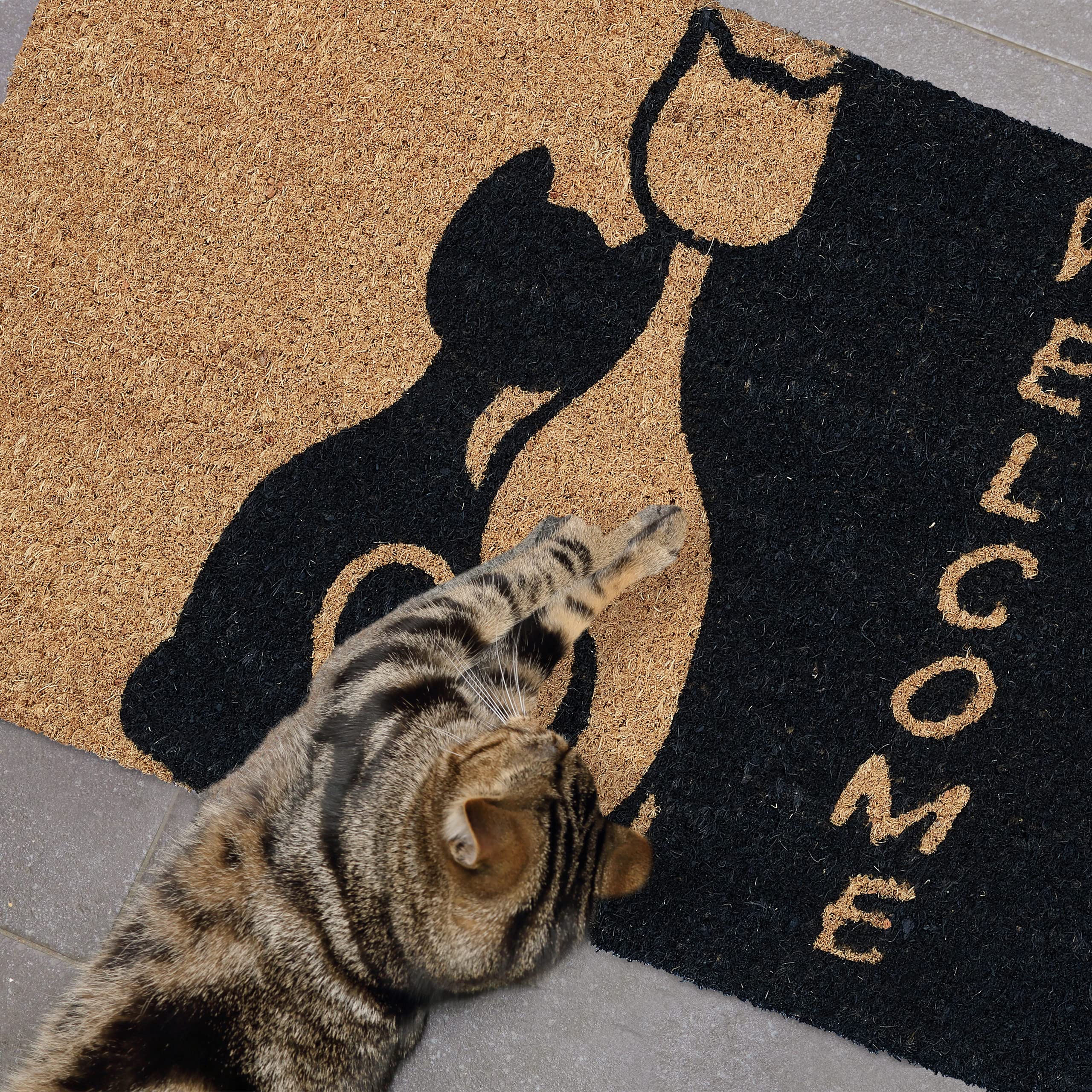Relaxdays Zerbino, Fibra Di Cocco, Con Zampette, Welcome, Interni Ed