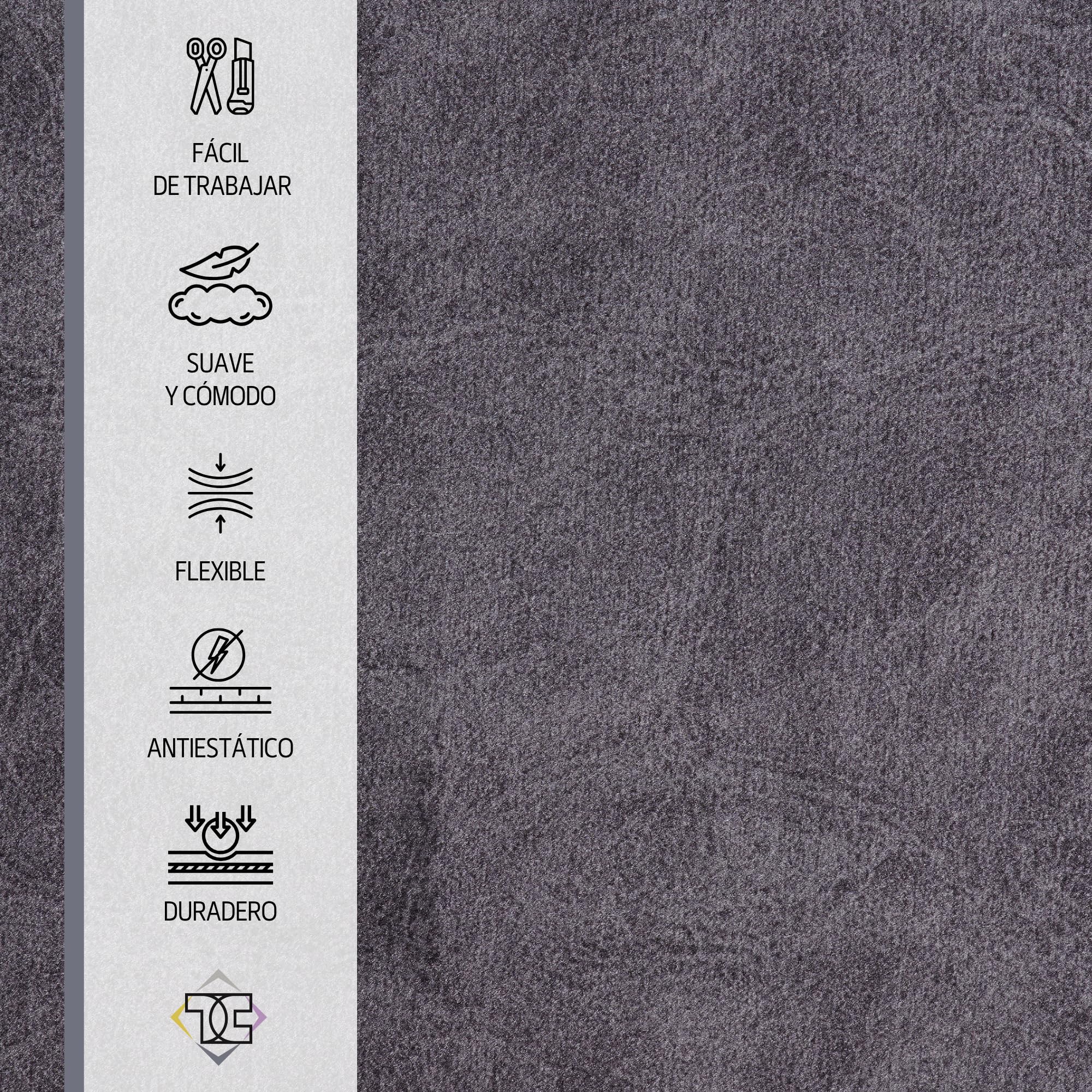 TAPHICEROS Tejido de Terciopelo, Negro, 500cm x 140cm, Vendido por Metro de Tejido de Microfibra, Material Decorativo, Aspecto Artificial Imitación de Ante para Cortinas, Muebles, Bricolaje, Coche