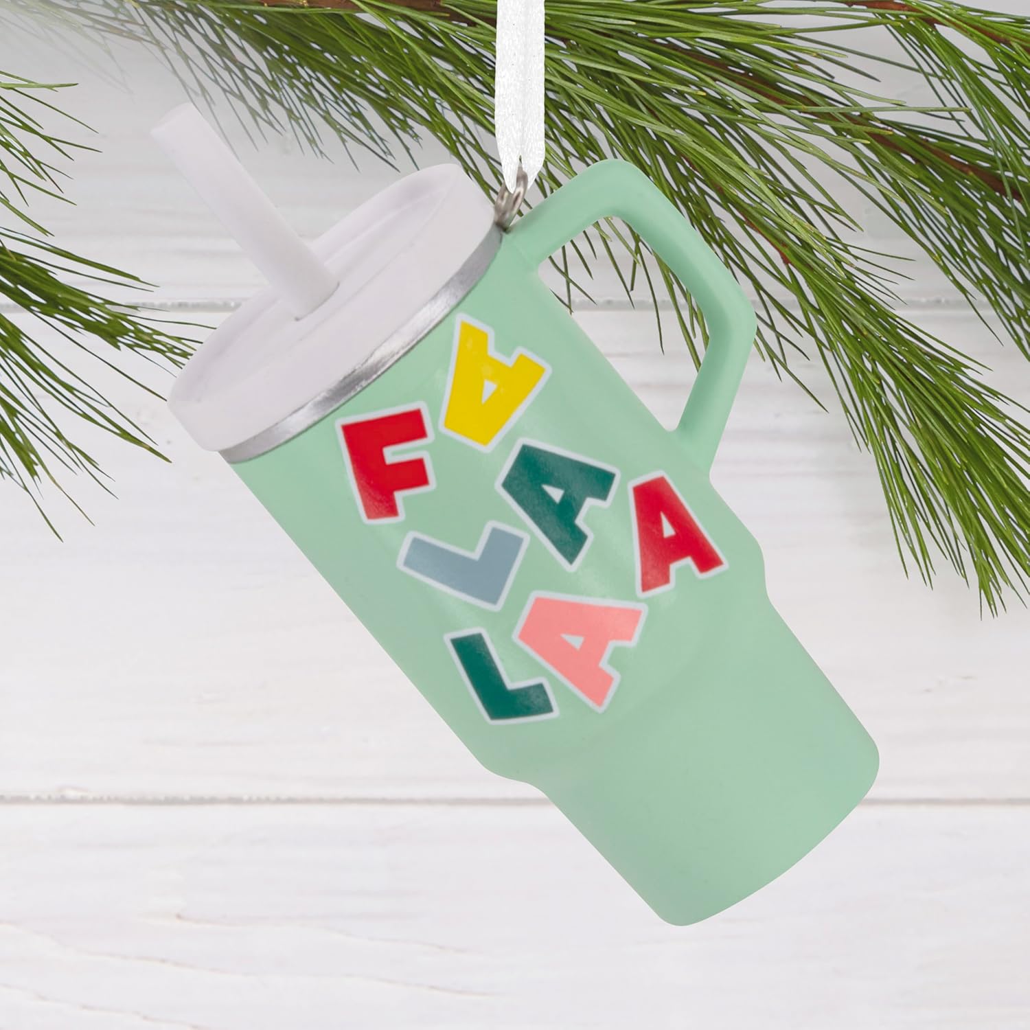 Hallmark Festive Tumbler Cup Christmas Ornament, Food Gifts - Image 3