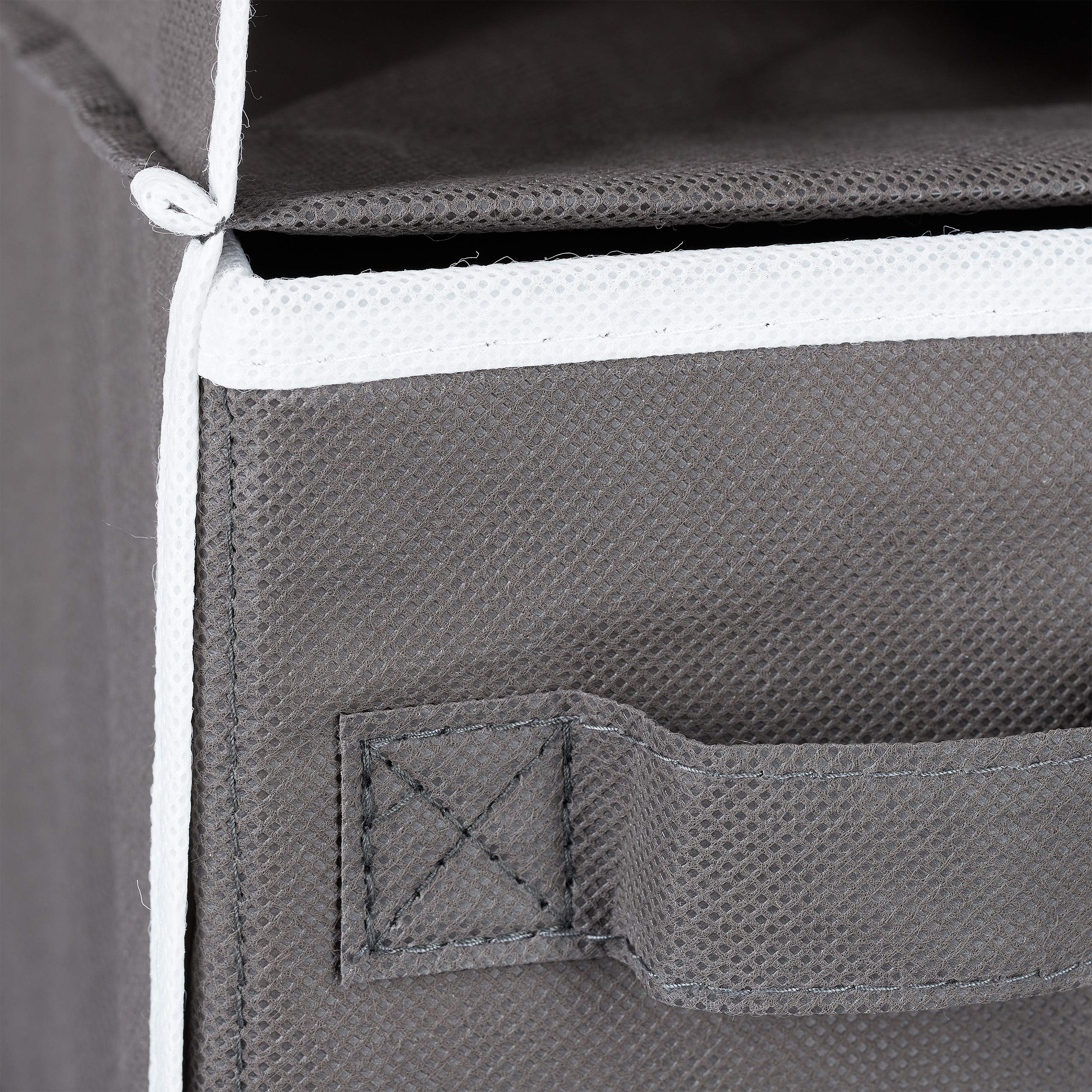 Relaxdays Hängeregal Stoff, Hängeaufbewahrung, 6 Fächer, 2 Schübe, für Kleiderschrank, HBT: ca. 82x14,5x30 cm, v. Farben | 4 Schübe, für Kleiderschrank, HBT: ca. 82x14,5x30 cm