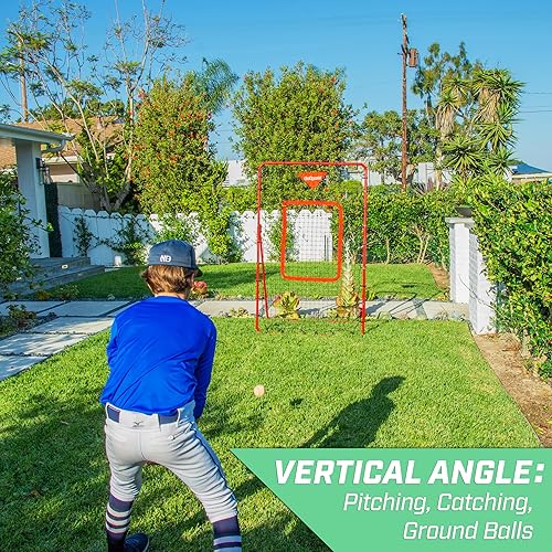 Miniatura 5 de GoSports Red de lanzamiento y rebote de béisbol y sóftbol - Red de lanzamiento trasero - Elija su