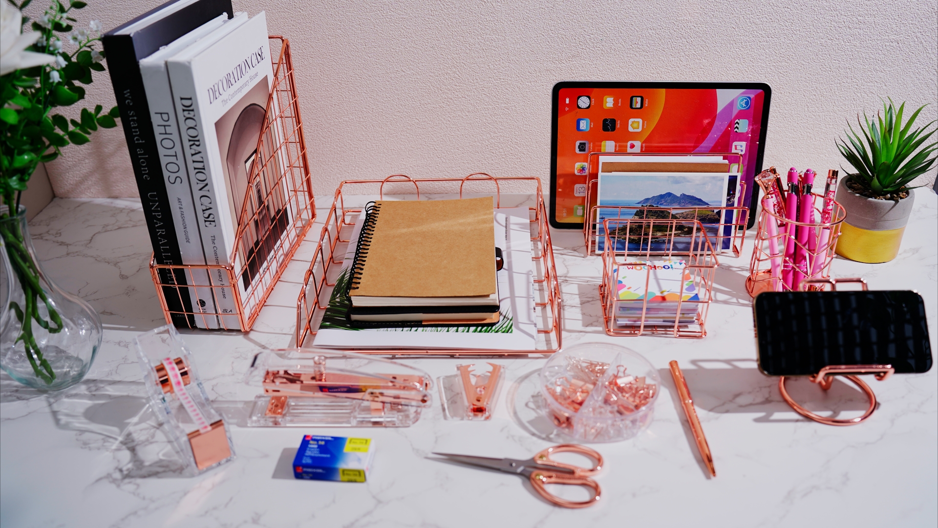 Amazon.com : Yaomiao 13 Pcs Desk Accessories Kit Organizer