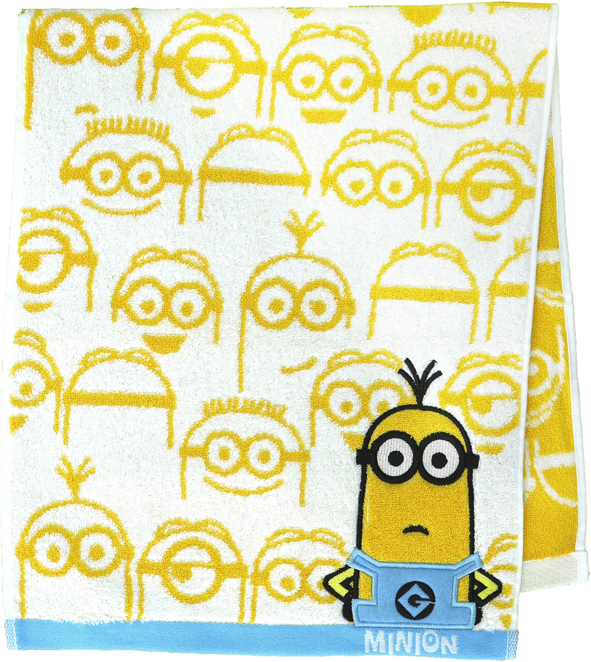 Amazon｜丸眞 フェイスタオル ミニオン 34×80cm イエローポケットフル 