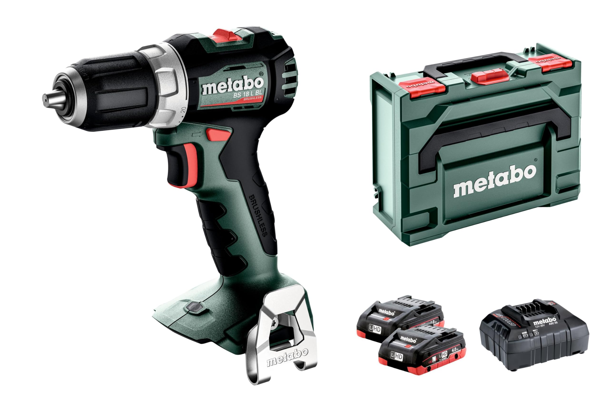 metabo Wiertarko-wkrętarka akumulatorowa BS 18 L BL – 18 V, CAS, moment obrotowy 65 Nm, średnica wiercenia 40 mm – bezszczotkowa, kompaktowa i wydajna do precyzyjnego wiercenia i wkręcania – w