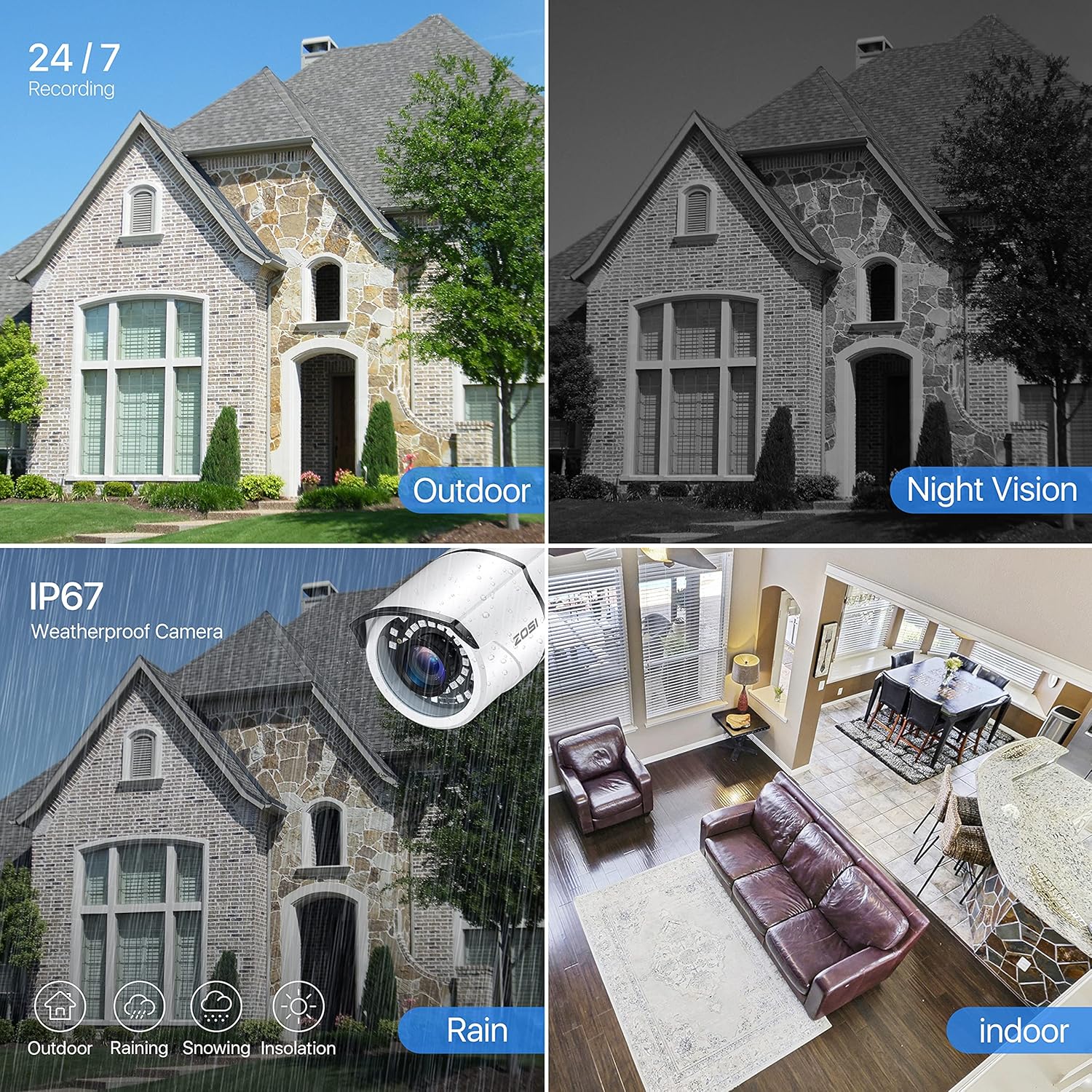 Best Seller ZOSI 5MP Lite H.265+ Home Security Camera System, 8 Channel CCTV DVR Recorder with Hard Drive 2TB and 8 x 1080P(2.0MP) Surveillance Bullet Dome Camera Outdoor Indoor, Remote Access, Motion Detection Weekly Top Sale ZOSI 5MP Lite H.265+ Home Security Camera System, 8 Channel CCTV DVR Recorder with Hard Drive 2TB and 8 x 1080P(2.0MP) Surveillance Bullet Dome Camera Outdoor Indoor, Remote Access, Motion Detection