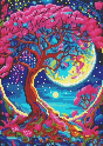 Miniatura 3 de BLUEDP Kits de pintura de diamantes de colores para gatos, kits de pintura de diamante para adultos, taladro redondo completo de pintura de