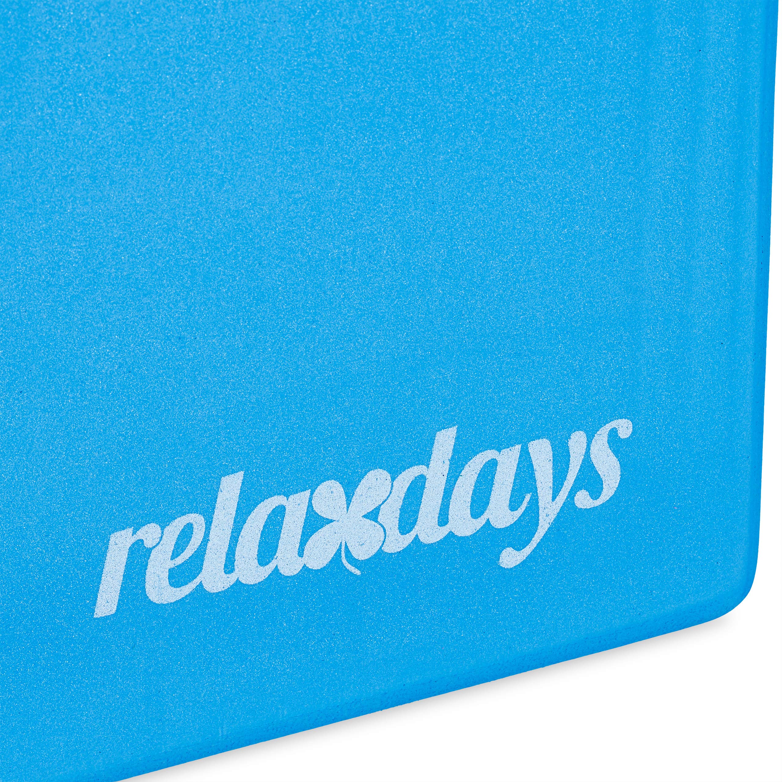 Relaxdays Set da 10 Blocchi per Yoga, Mattoncini per Esercizi, in Gommapiuma, Antiscivolo, HxLxP 8x23x15 cm, Blu