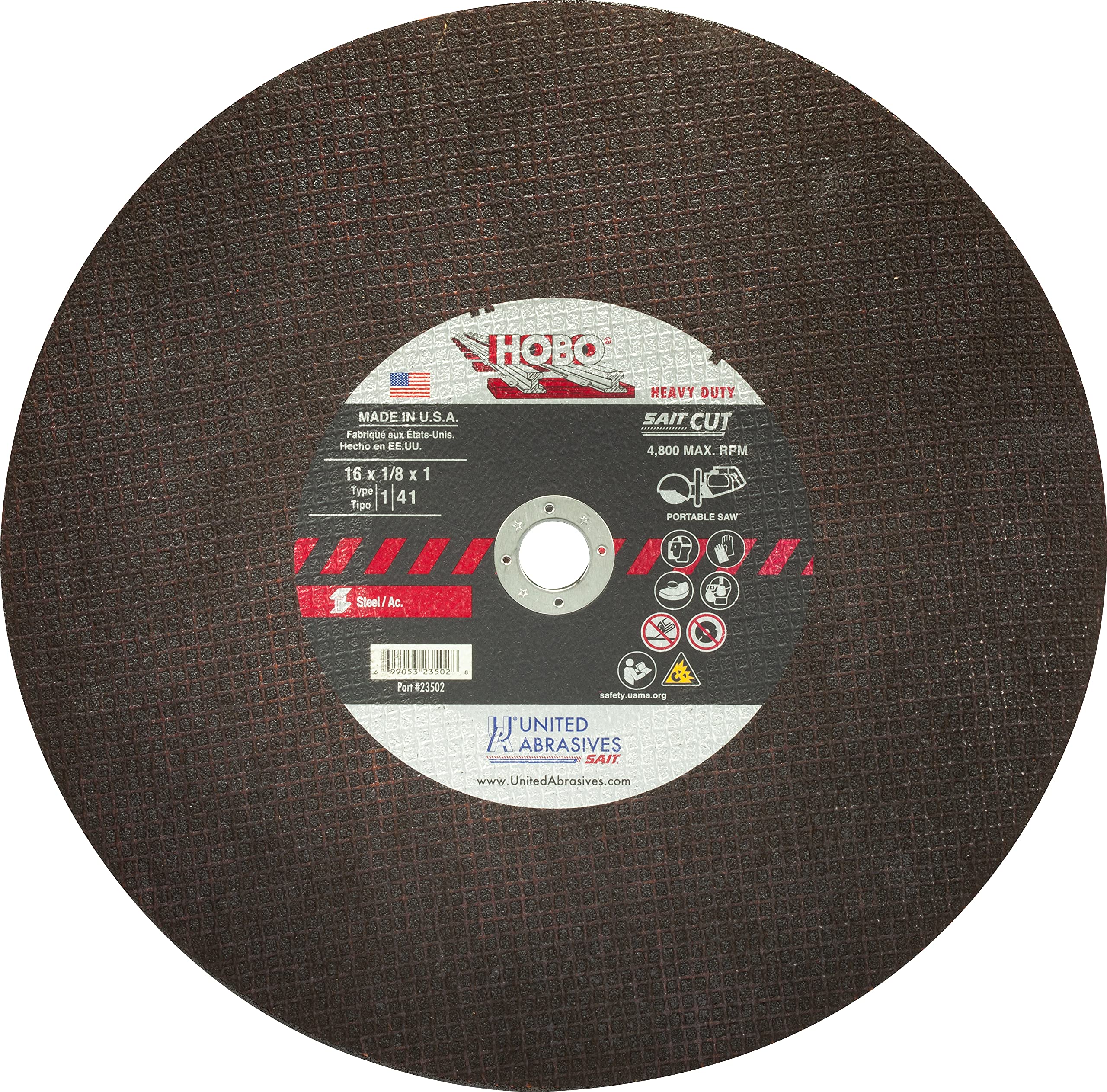 United ABRASIVES TM 16 X 1/8 X 1 HOBO (23502) (10/Each)