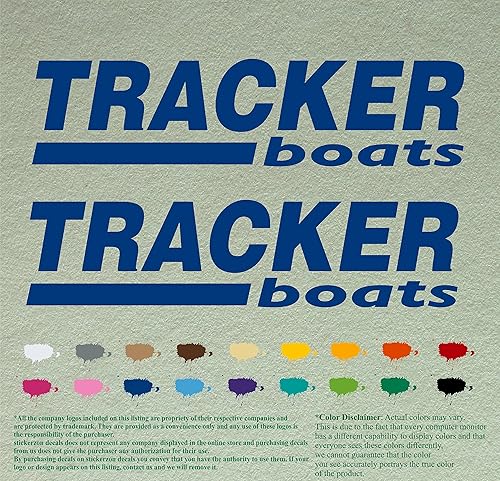Miniatura 5 de Par de calcomanías de vinilo para rastreador de barcos, para motor fuera de borda, lote de 2 (36 pulgadas, rojo 031)