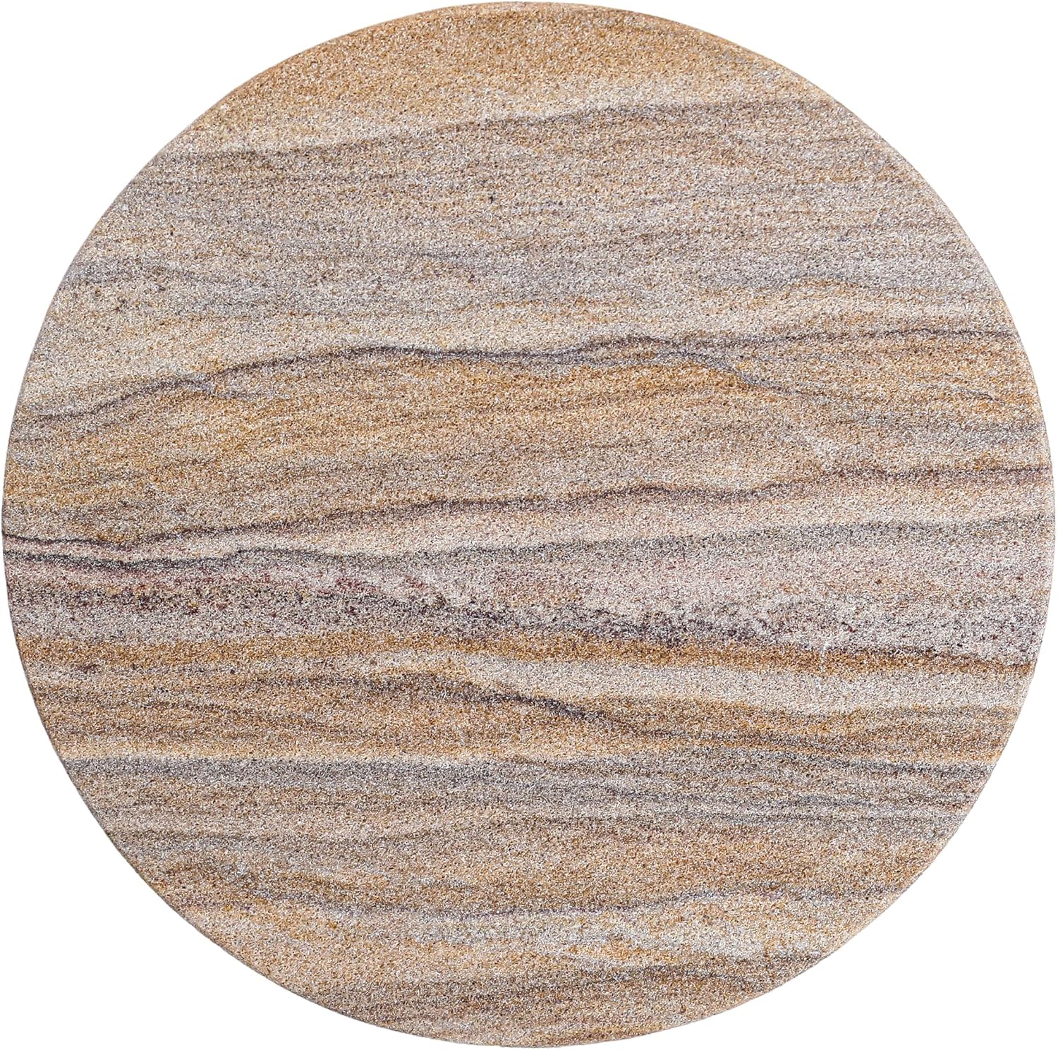 Sandstone Water Absorbent Hand Crafted Round Coasters for Drinks - 4 Inches Wide Thirsty Stone Bar/Drink Coasters- Made from Rainbow Sandstone (Set of 6 with Holder) - Image 6