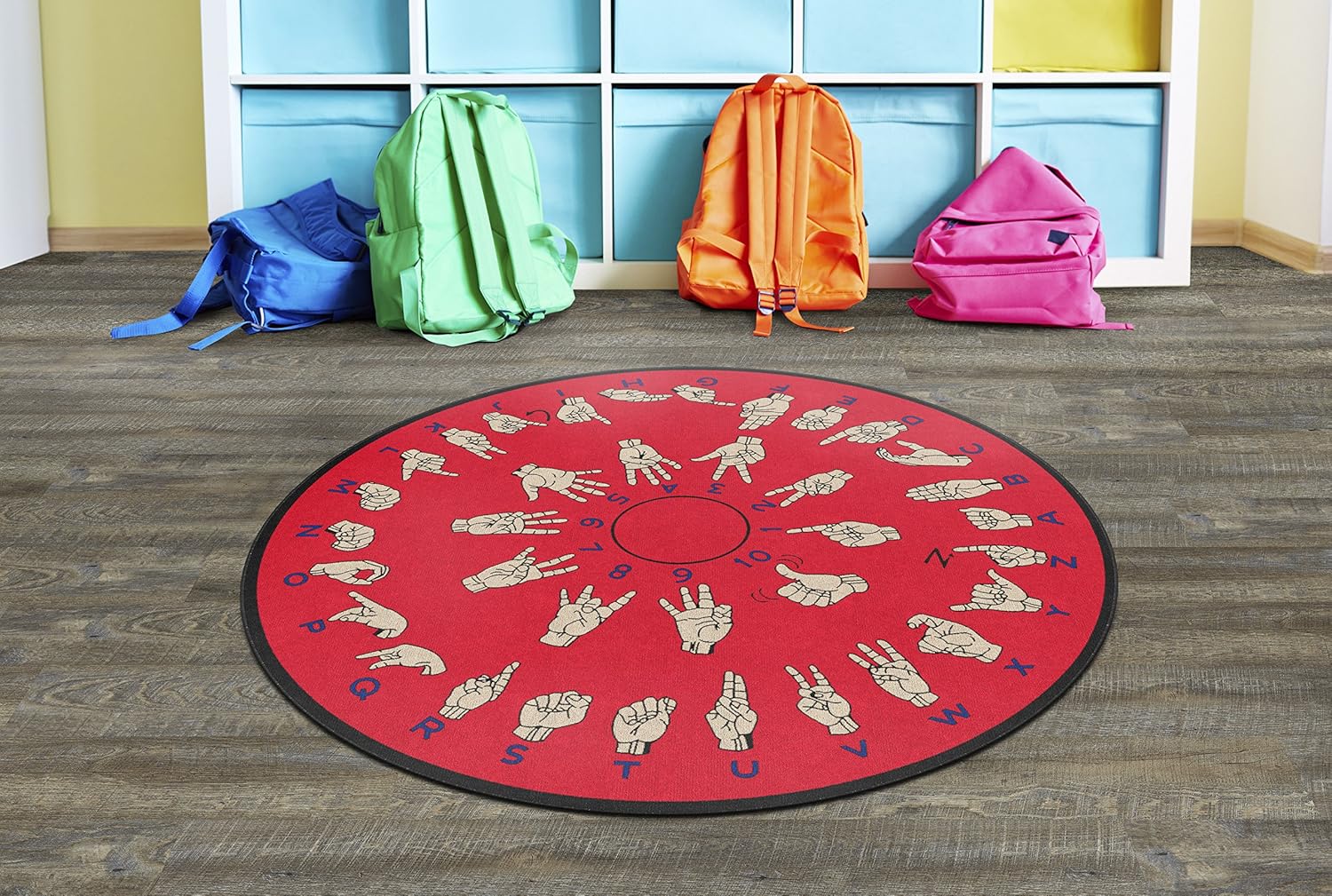 Exсluѕіvе Dіѕсоunt 50% Prісе Flagship Carpets Hands That Teach Children's Educational Rug for Home Learning Area, Classroom, Kids Room or Playroom Carpet, 6' Round Frее Shірріng оƒƒеr Flagship Carpets Hands That Teach Children's Educational Rug for Home Learning Area, Classroom, Kids Room or Playroom Carpet, 6' Round