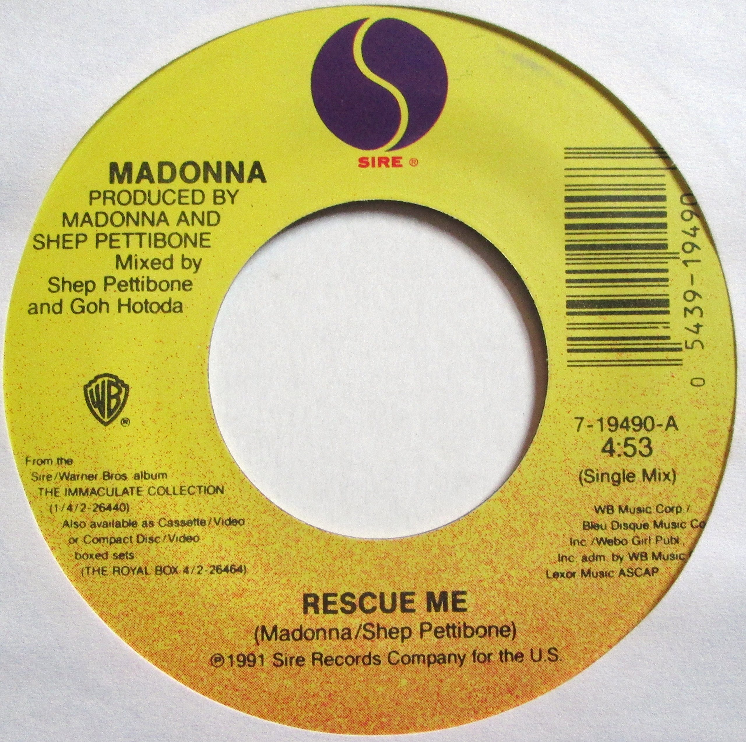 RESCUE ME by Madonna: Amazon.co.uk: CDs & Vinyl