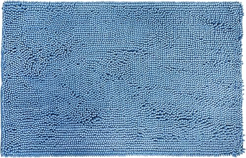 Miniatura 3 de Tienda Basics Alfombra de baño de microfibra antideslizante 21 x 34 pulgadas color blanco