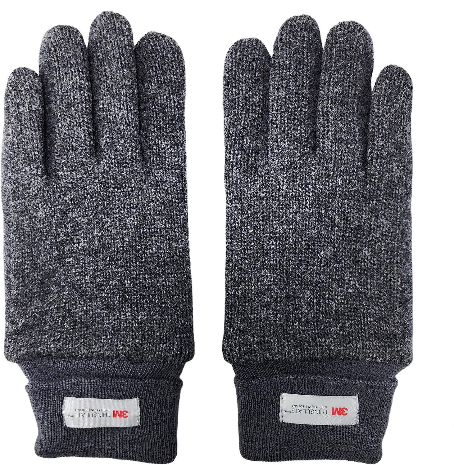 BRUCERIVER Men's Winter Wool Knit Touchscreen Warm Glove with Thinsulate Fleece Lining Turnover Cuff - Image 2