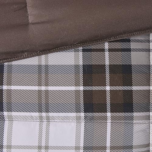 Miniatura 10 de Madison Park Essentials Parkston - Edredón a cuadros, funda a juego, funda de liberación de manchas Scotchguard 3M, hipoalergénico para todas las