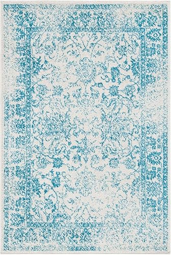 Miniatura 300 de Safavieh colección Adirondack - Alfombra de área, 6 x 9 pies, gris y azul, diseño oriental desgastado, no desprende pelusa, fácil cuidado, ideal