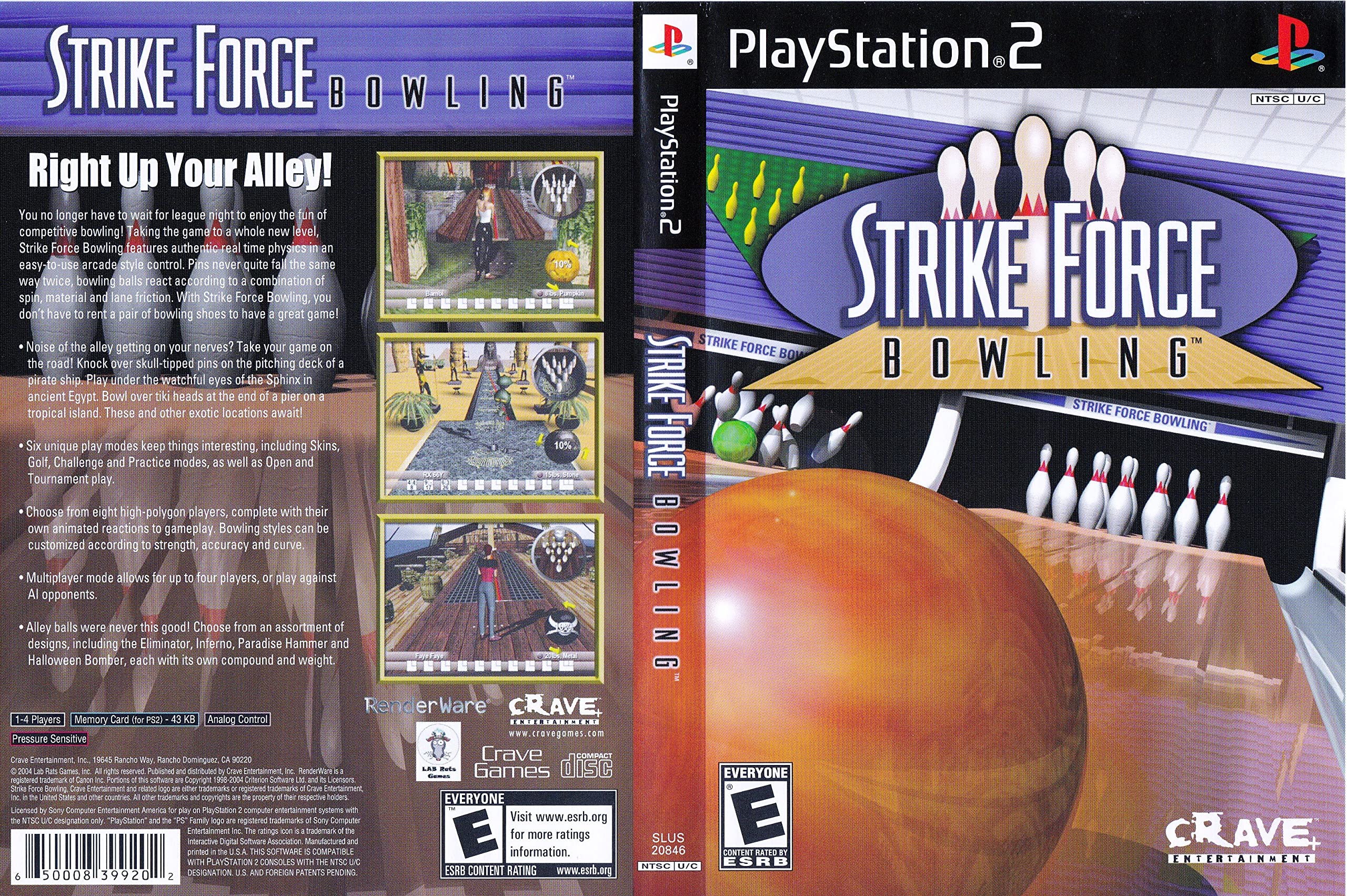 Lot 3 jeux Playstation 2 PS2 VF Strike Force Bowling King of clubs