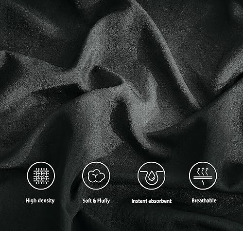 Miniatura 3 de Chezmoi Collection Juego de sábanas tamaño King lavado a piedra, 4 piezas extrasuaves, transpirables, resistentes a las arrugas y a la decoloración,