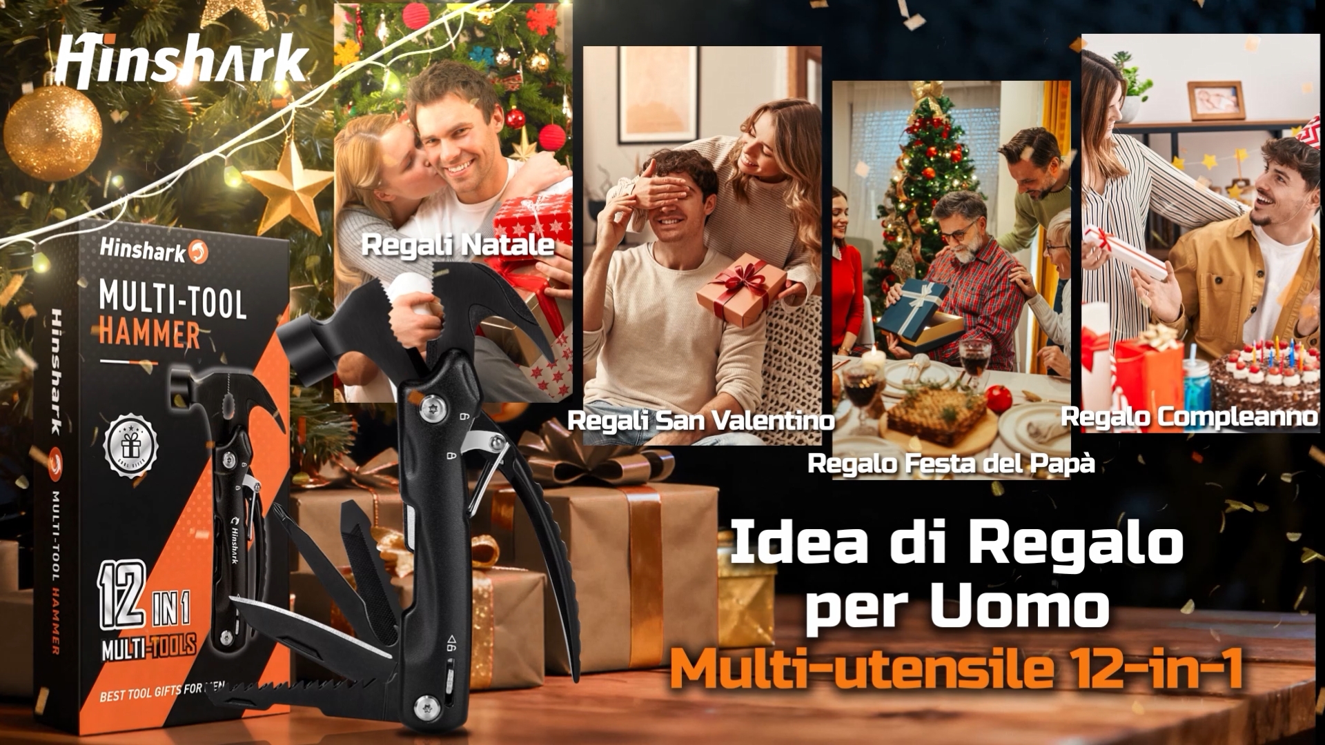 WEARXI Regalo Uomo Compleanno, 13 In 1 Strumento Multifunzione
