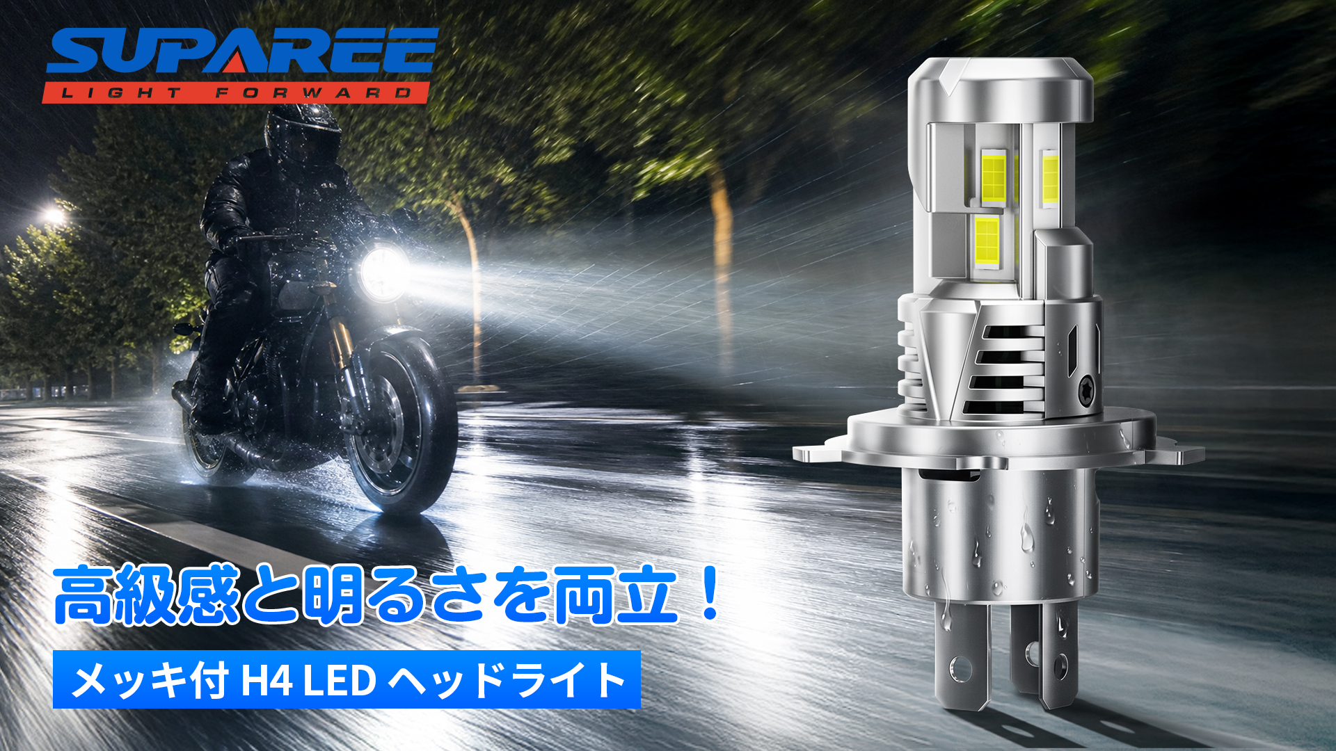 Amazon.co.jp: Suparee H4 LED Bulb with Cooling Fan, IP68