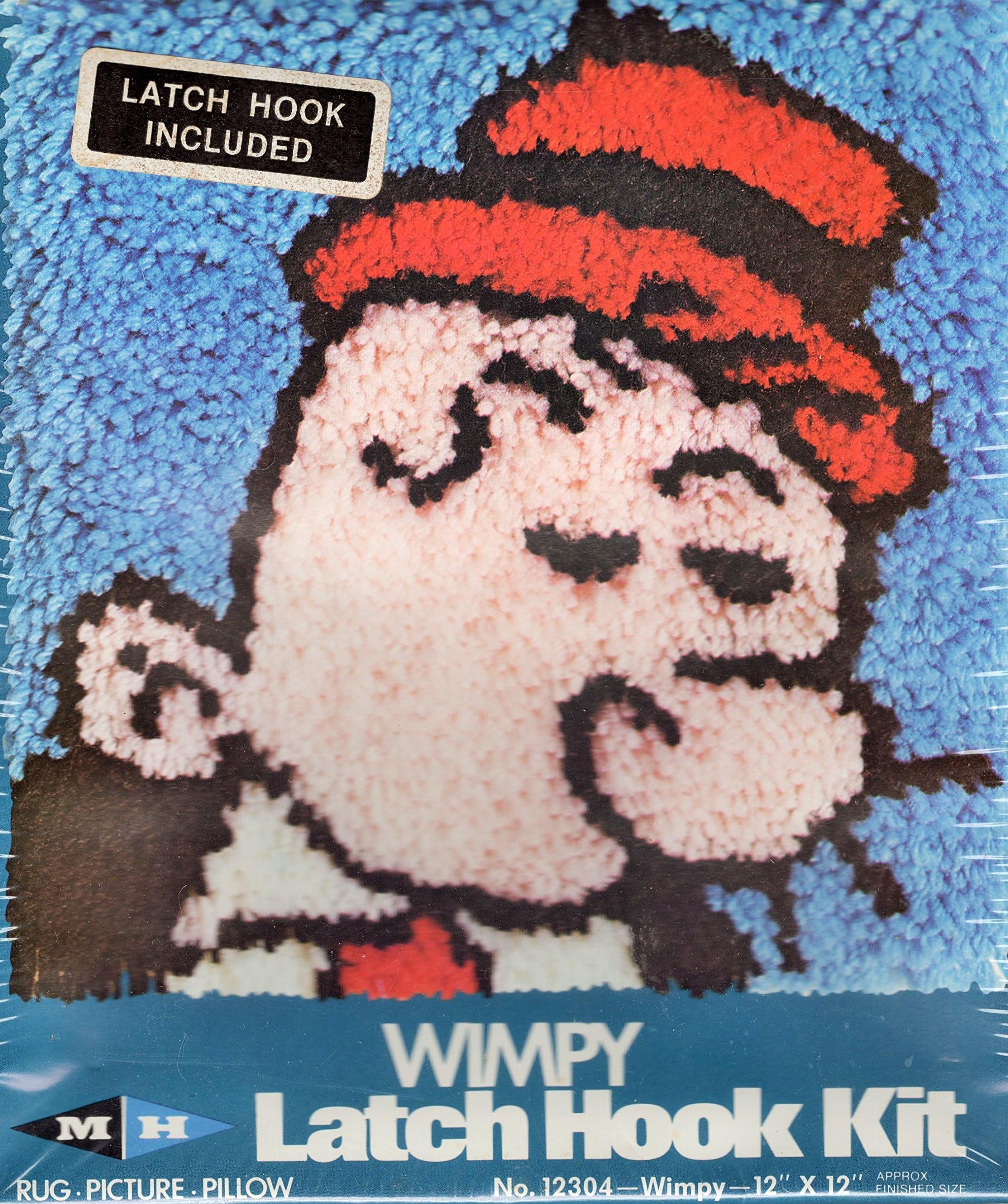Wimpy LATCH HOOK KIT 12"x12" Released 1980