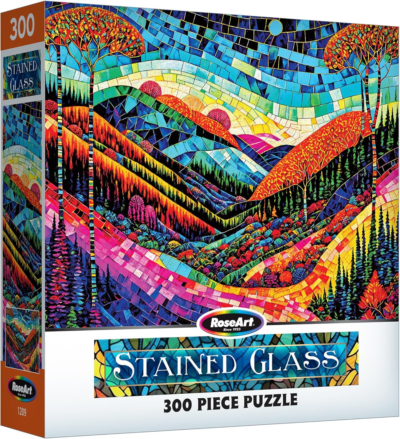 RoseArt - Stained Glass - Dreamland - 300 Piece Jigsaw Puzzle for Adults
