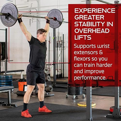 Miniatura 6 de Dark Iron Fitness Muñequeras para levantamiento de pesas  Muñequeras de cuero de gamuza para entrenamiento y entrenamiento de fuerza  Correas de