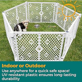 Amazon.com : MYPET 6-Panel Paws Petyard, Gray Dog Playpen