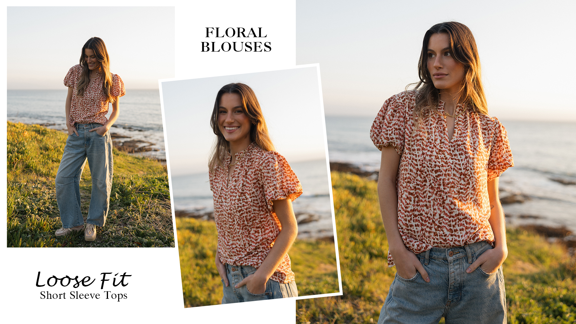 MASCOMODA Boho Short Sleeve Floral Work Blouses for Women Dressy