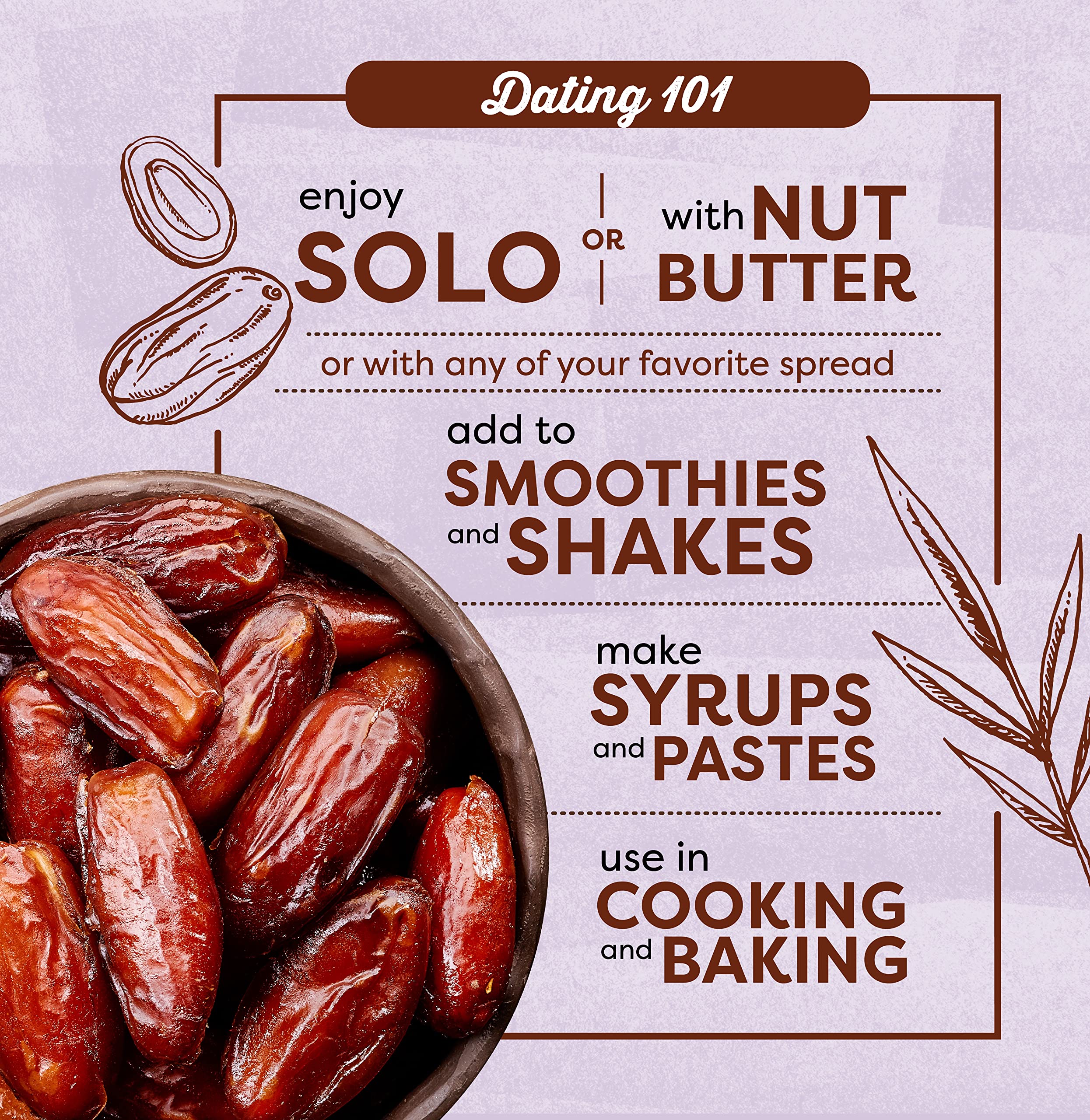 The Date Shoppe Whole Medjool Dates 2Pound Tub Vegan, GlutenFree