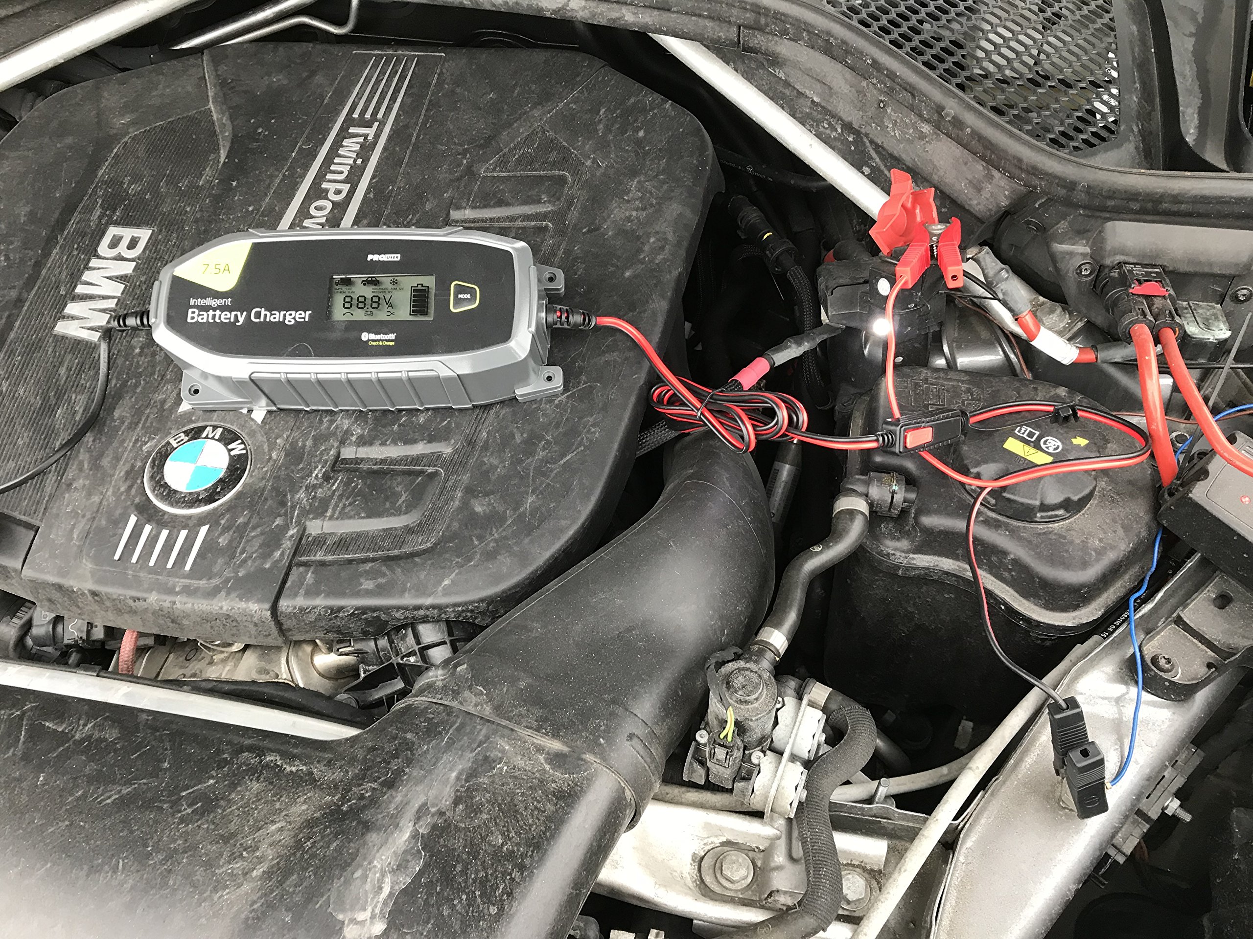 Pro User IBC7500B, 18173 Bluetooth 12 V i 24 V, 7,5 A inteligentna ładowarka do akumulatorów ołowiowych i litowych