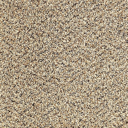 Eclipse Peel and Stick Carpet Tiles w/Attached Cushion, Easy DIY Install, Soft Residential Carpet, American Made, Seamless Appearance, Plush, Great for Area Rug (10 Tiles - 22.5 Square Feet, Sunset)
