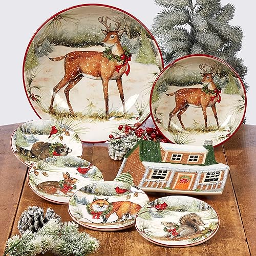 Miniatura 8 de Certified International Juego de vajilla Winter Forest de 16 piezas, servicio para 4