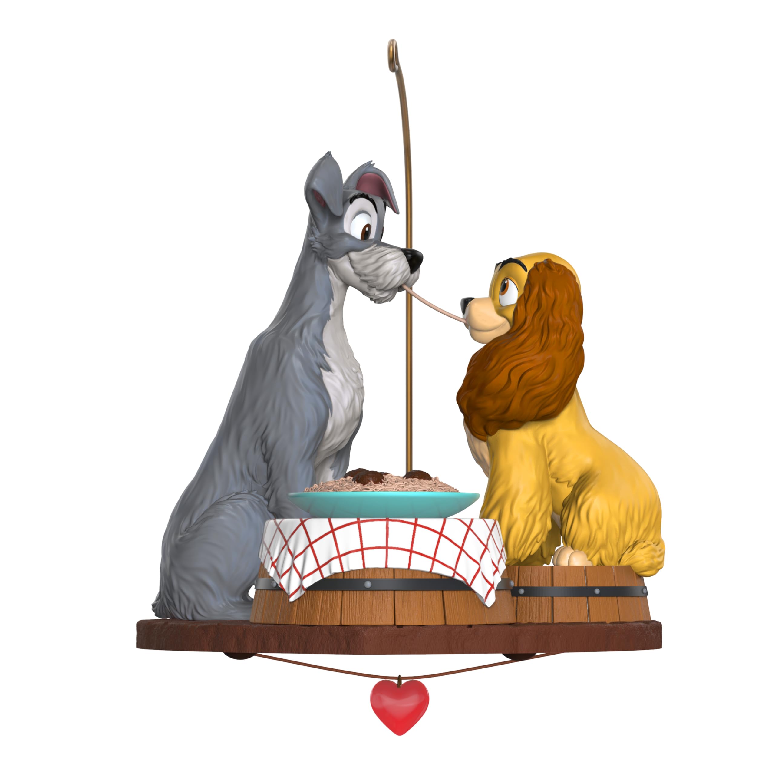 Hallmark Keepsake 2025, Disney Lady And The Tramp 70Th Anniversary Christmas Ornament Spaghetti Supper, Gifts For Disney Fans