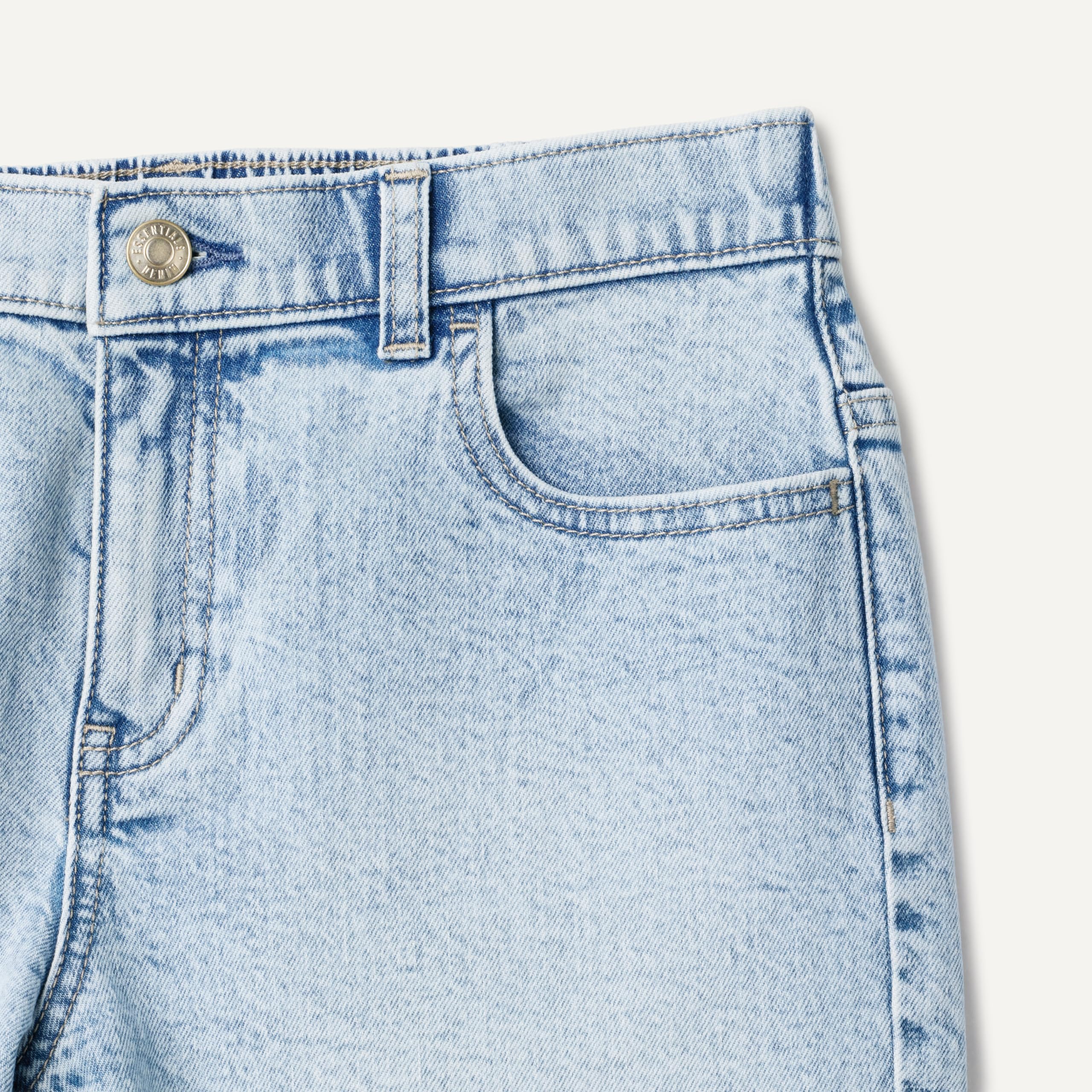 Amazon Essentials Pantalones Cortos Vaqueros de Elasticidad Media y Tiro Medio sin Rematar Niñas