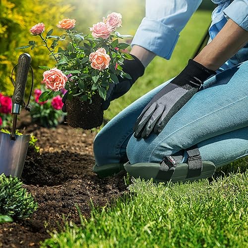 Miniatura 28 de NoCry Rodilleras de jardinería para mujeres y hombres – Acolchado de espuma impermeable en un diseño ligero pero duradero; fácil de llevar con Verde