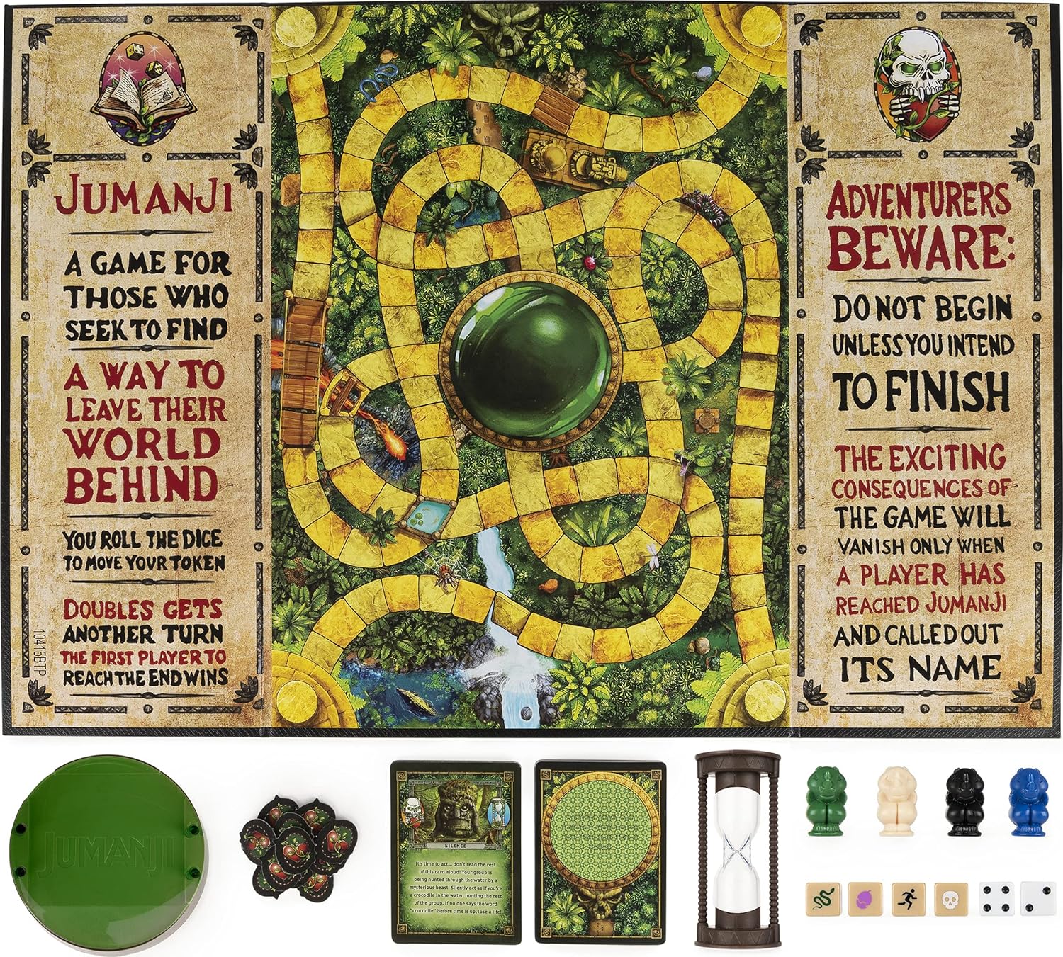 Amazon Com Jumanji The Game Of The Classic Adventure Board Game For Kids And Families Ages 8 And Up Toys Games